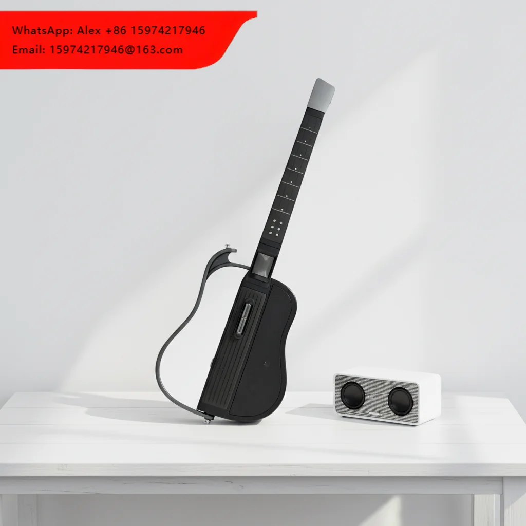Portable Instrument Suitable For Any Environment: Silent Guitar Pickup Set With Foldable Professional Acoustic Stringless Guitar