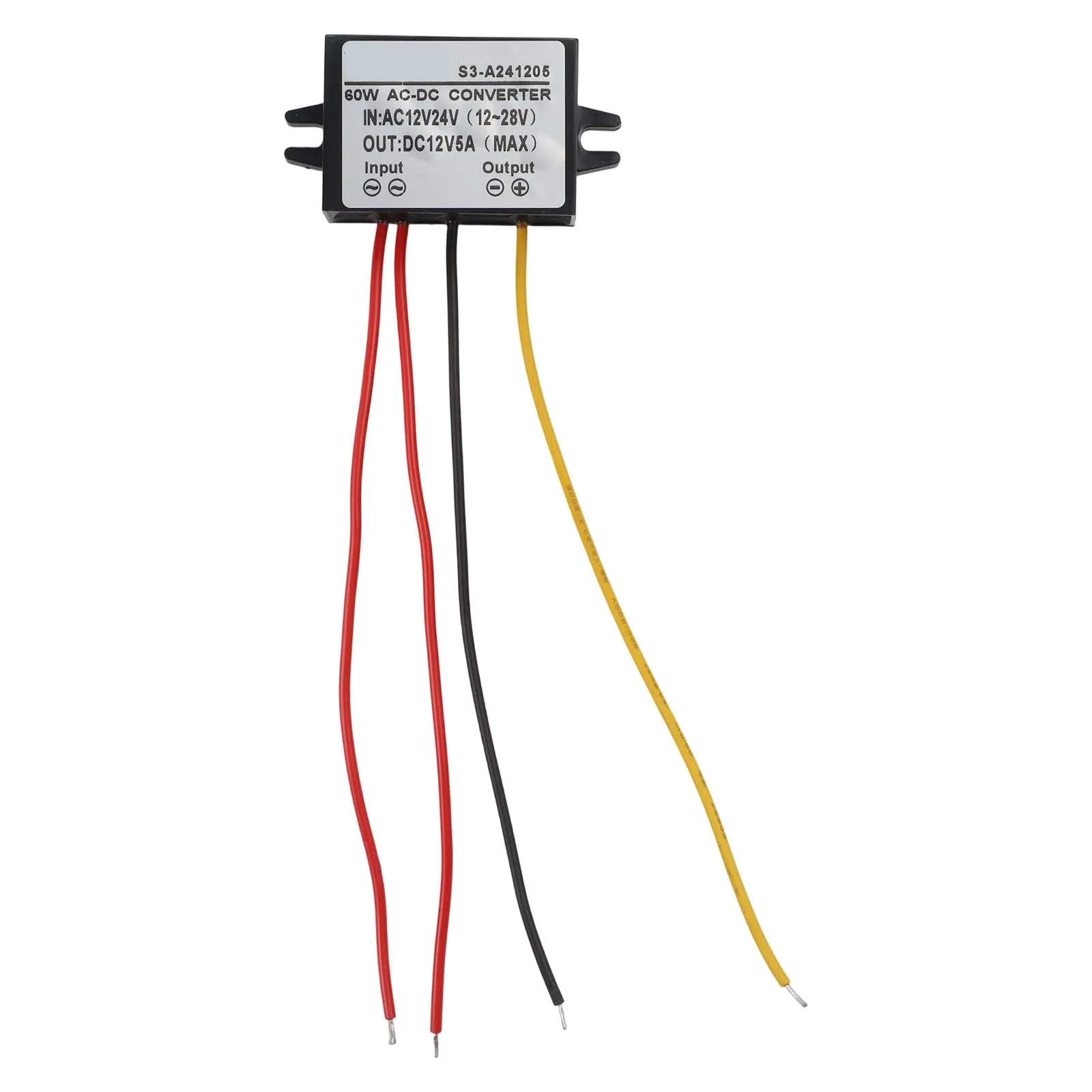 12V Adapter AC-DC Converter Outdoor Use 95 Conversion Efficiency Plastic Casing Material IP68 Waterproof Rating