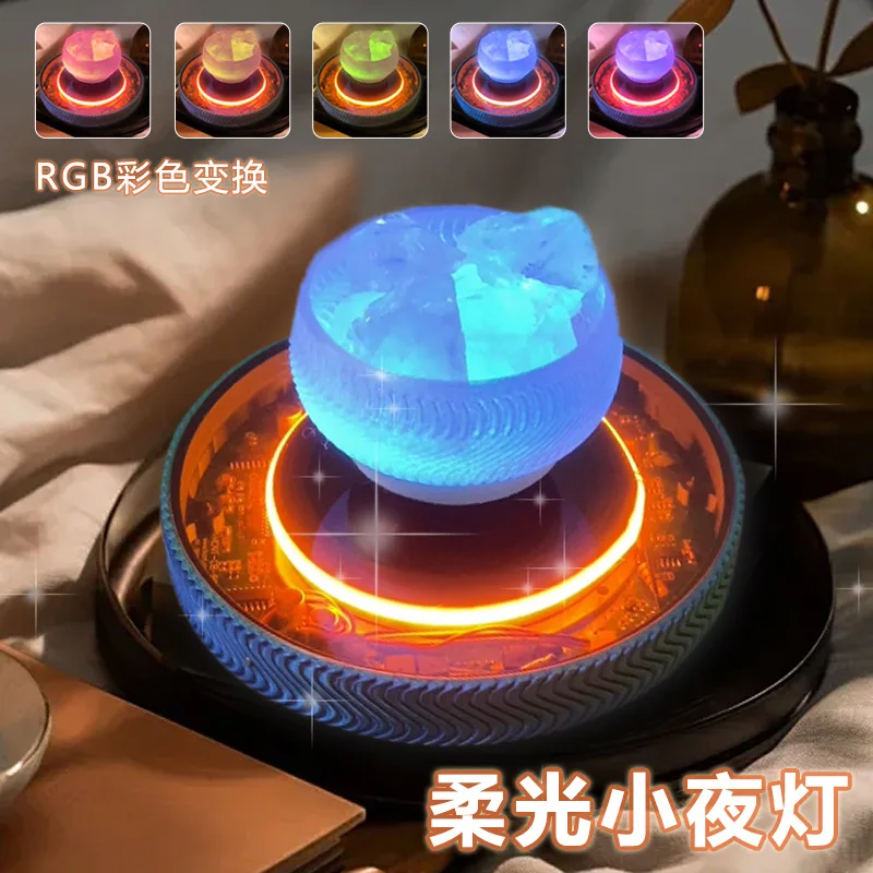 Magnetic Levitation 3D Printed Crystal Ornament To Give To Friends, Home Beauty Salon Aromatherapy Essential Oil Ornament