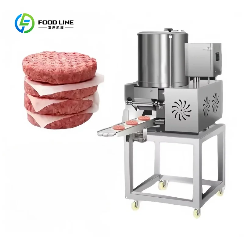 Customized Full Automatic Hamburger Patty and Chicken Nuggets Forming Machine 220V New Stainless Steel
