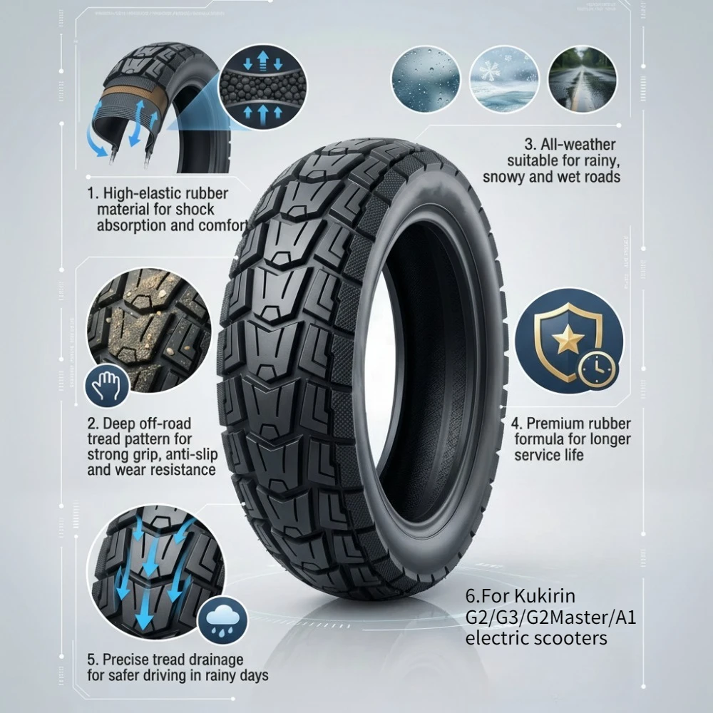 10x2.75-6.5 Hochleistungs-Vakuumreifen für KuKirin G2 G3 G2 Master A1 Scooter Offroad Vorder- und Hinterrad Reparaturreifen – Detail 3