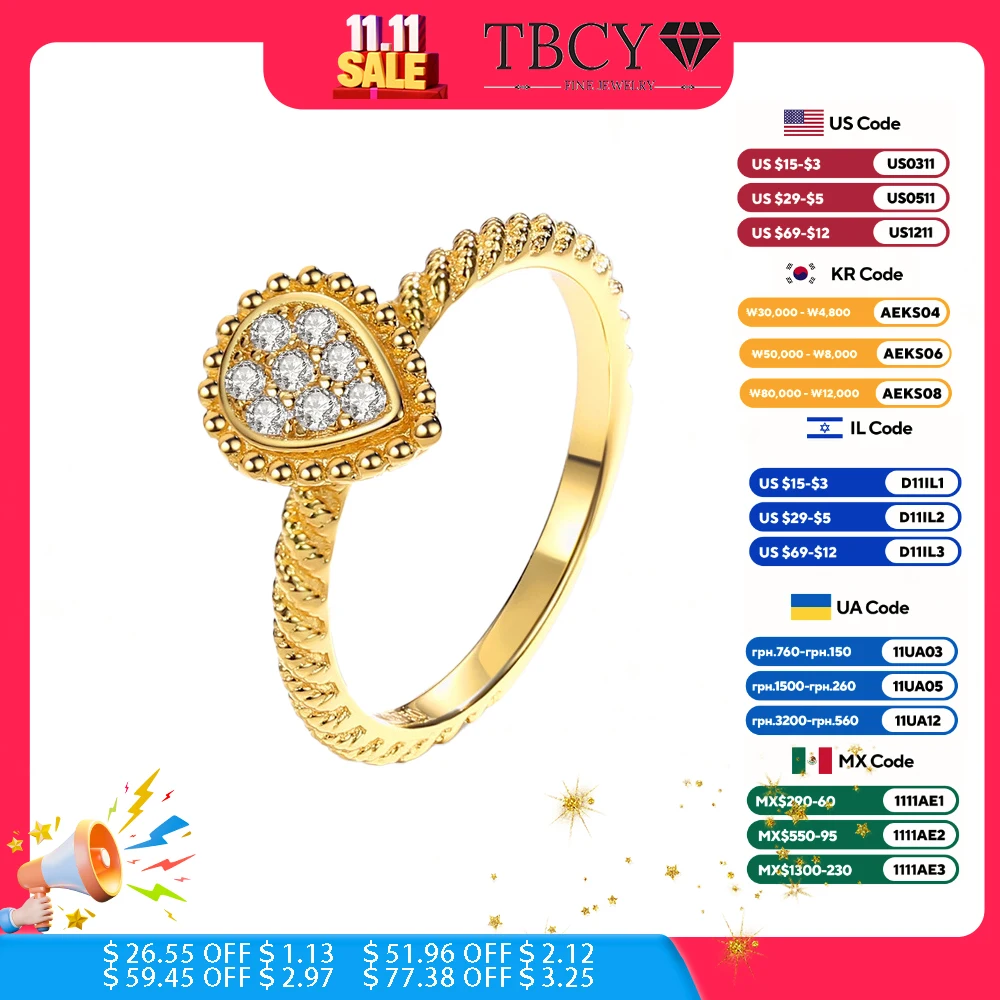 

TBCYD 1,5 мм кольца с муассанитом для женщин, стерлинговое серебро S925, винтажные грушевидные твист-дизайн, сертифицированные GRA ювелирные изделия для вечеринок