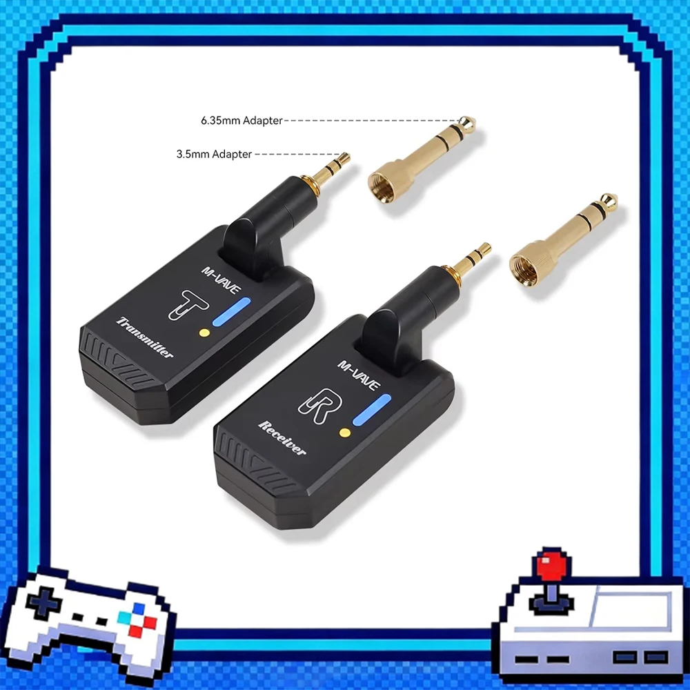 M-VAVE WS13 Wireless Guitar Transmitter and Receiver 5.8GHz Digital Lossless Audio Rechargeable Suitable for Guitar and Bass