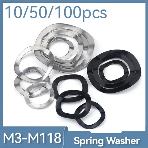Imagen 1 del producto 65 #   Mangnese acero M3 M4 M5 M6 M8 M10 M12 M14 M16 M19 M21 M24 M27-M118 arandela ondulada 3/5/6/7 arandela de resorte de junta tipo cresta ondulada