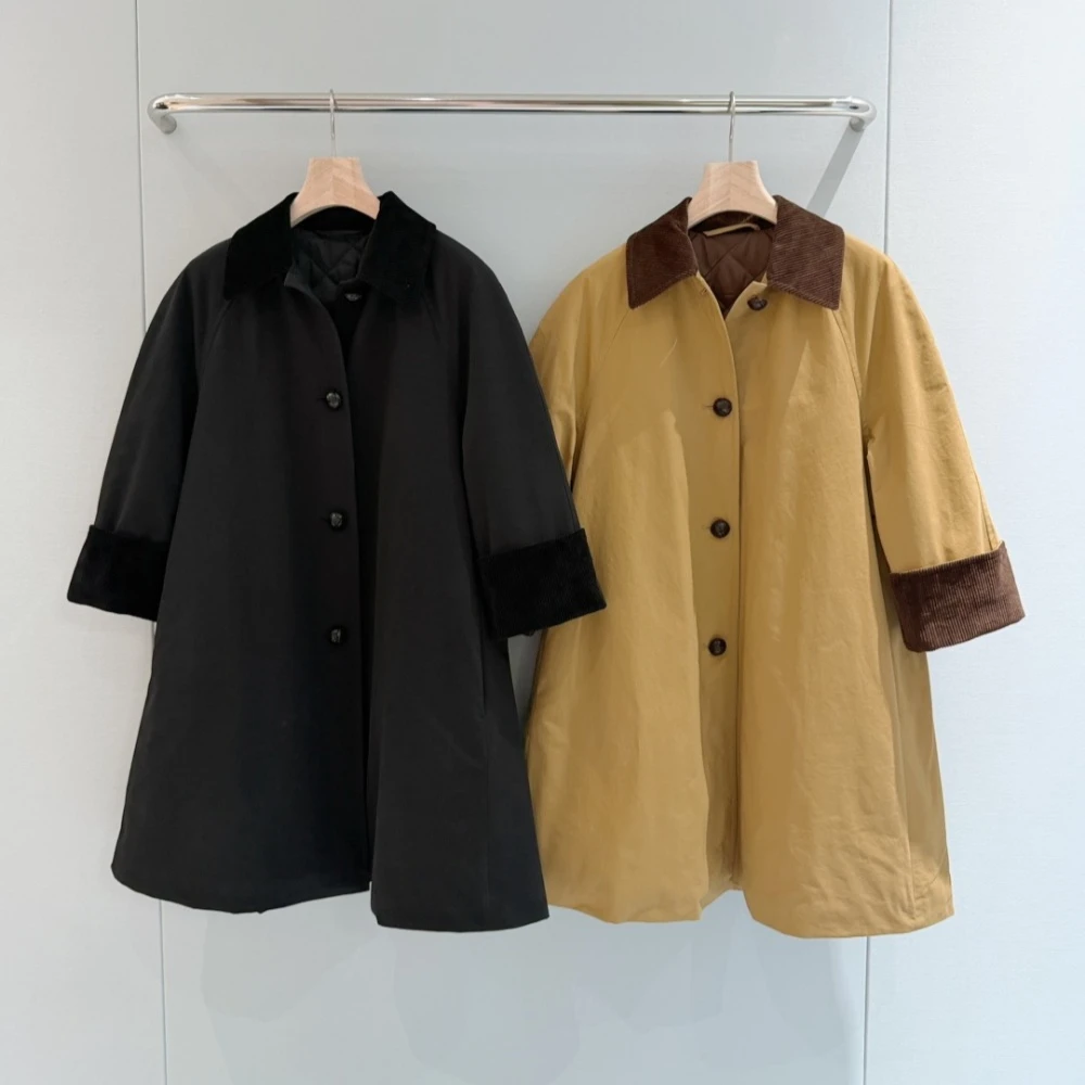 New Cotton-padded Trench Coat Women Parkas