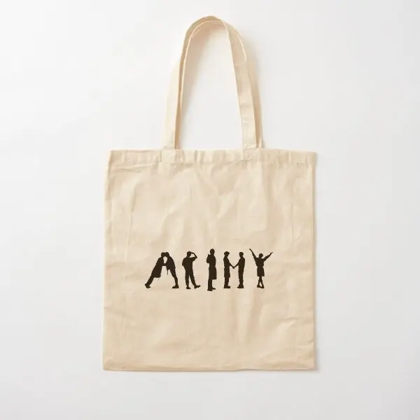 Butter Army Silhouette Butter Illustrat Icf Canvas Bag Unisex Handbag Fabric Ladies Tote Grocery Fashion Printed Casual-image