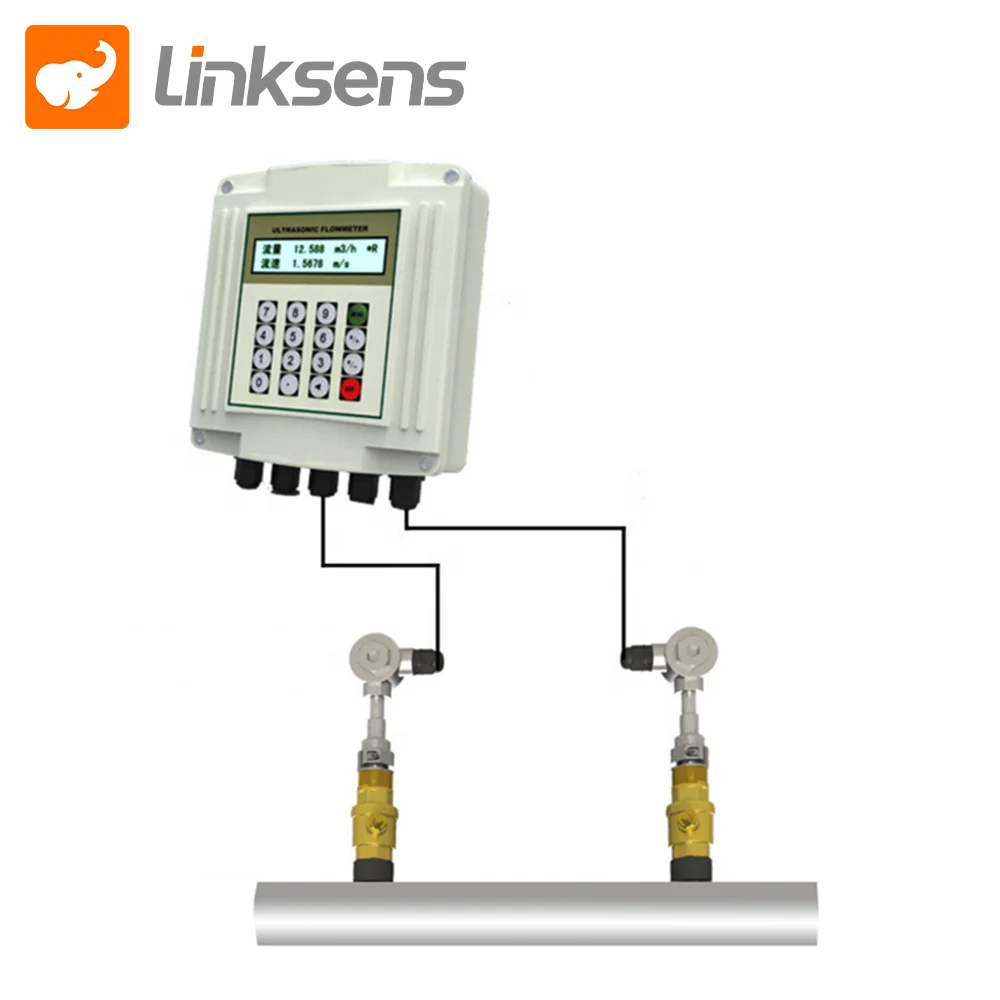 Professional LINKS-2000P Portable Ultrasonic Flow Meter Cold Heat Meter for Industrial Patrol & Calibration