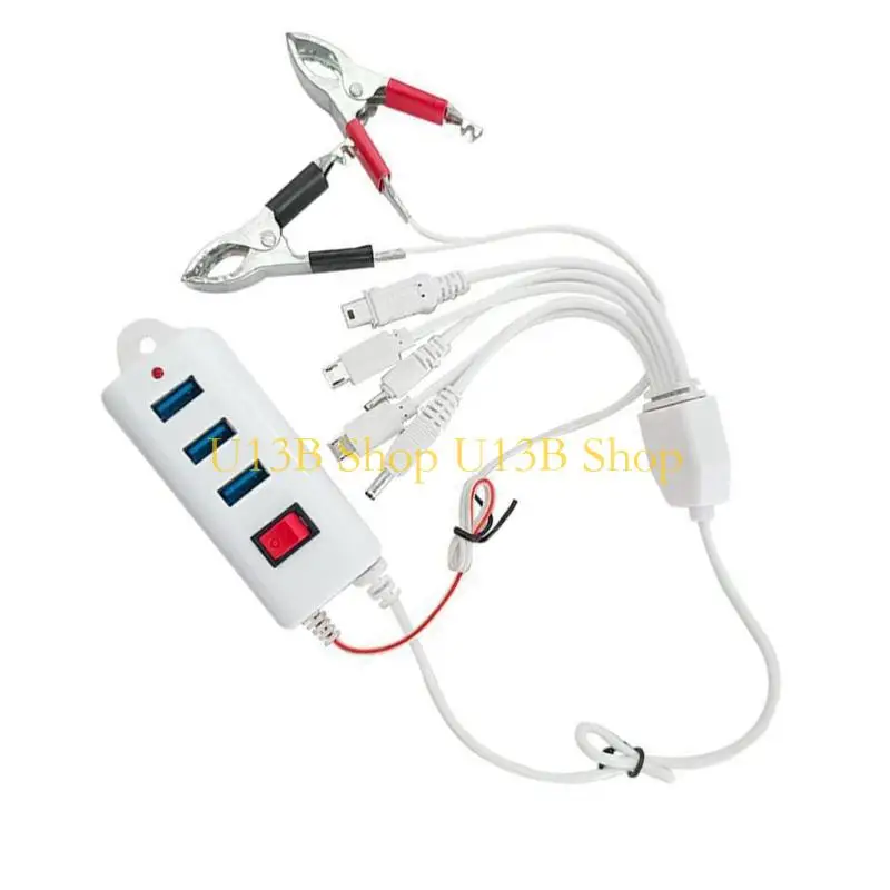 U13B Intelligent Protections Chip 12-24V 3 USB Clip ABS Construction with Multiple Port Car Battery Phone