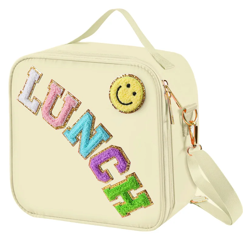 Boy Girl Thermal Tote Bag For Lunch Nylon Insulated Handbag For Kids Insulated Lunch Box Set Picnic Cooler Bag to School Picnic