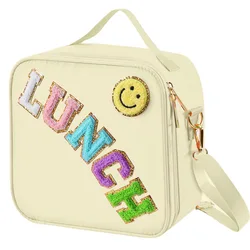 Boy Girl Thermal Tote Bag For Lunch Nylon Insulated Handbag For Kids Insulated Lunch Box Set Picnic Cooler Bag to School Picnic