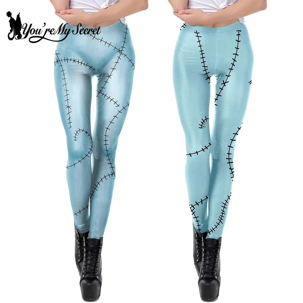 [You\'re My Secret] Cosplay Woman Leggings Halloween Party Pants Fitness Tights Female Trousers Cosplay Zombie Carnival Bottom