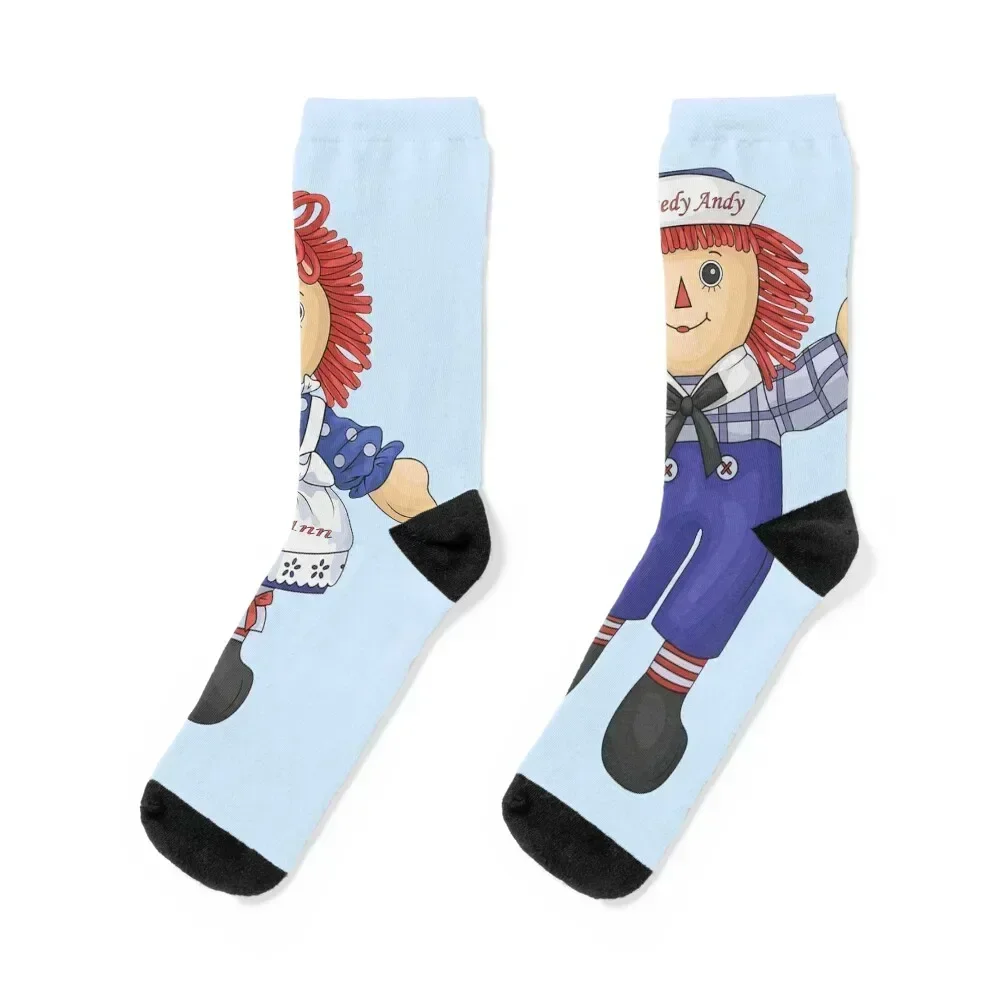 

Raggedy ann and raggedy andy Socks cycling Running floor japanese fashion Socks For Men Women's