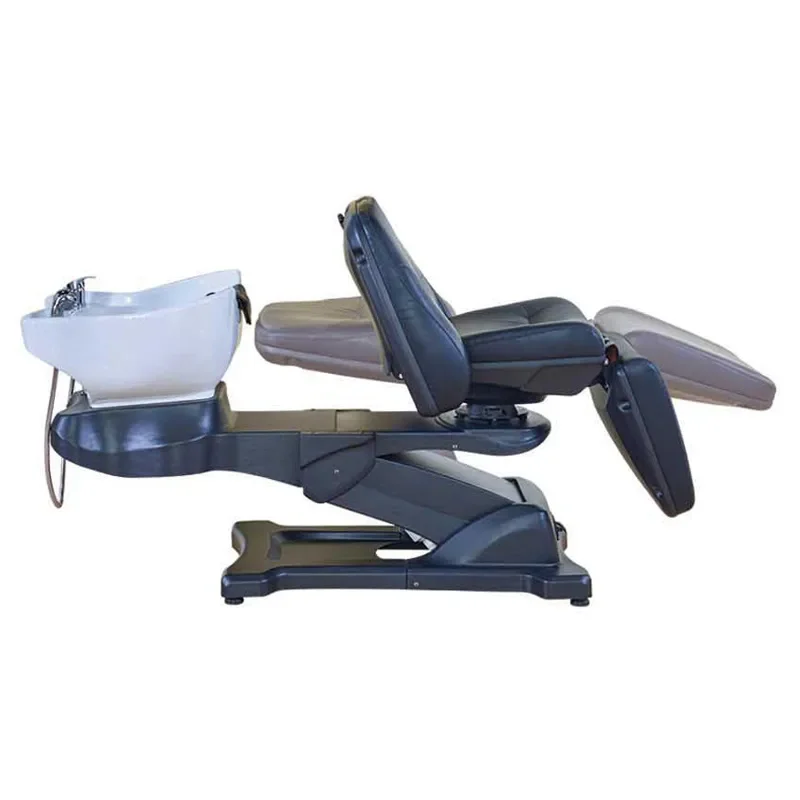 Foreign trade high-end Japanese hair salon shop electric lift shampoo bed barber shop rotatable shampoo flush bed