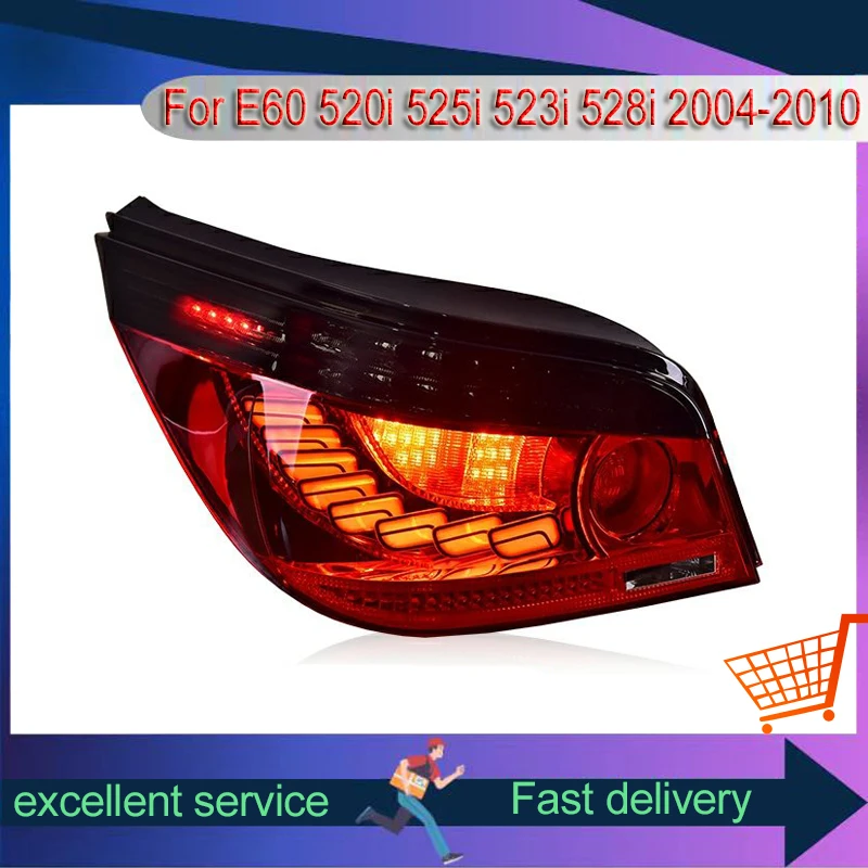 

Rear Lamp For BMW 5 Series E60 520i 525i 523i 528i 2004-2010 Taillights Refit Dragon Scale Style LED Dynamic Turn Signal Lights