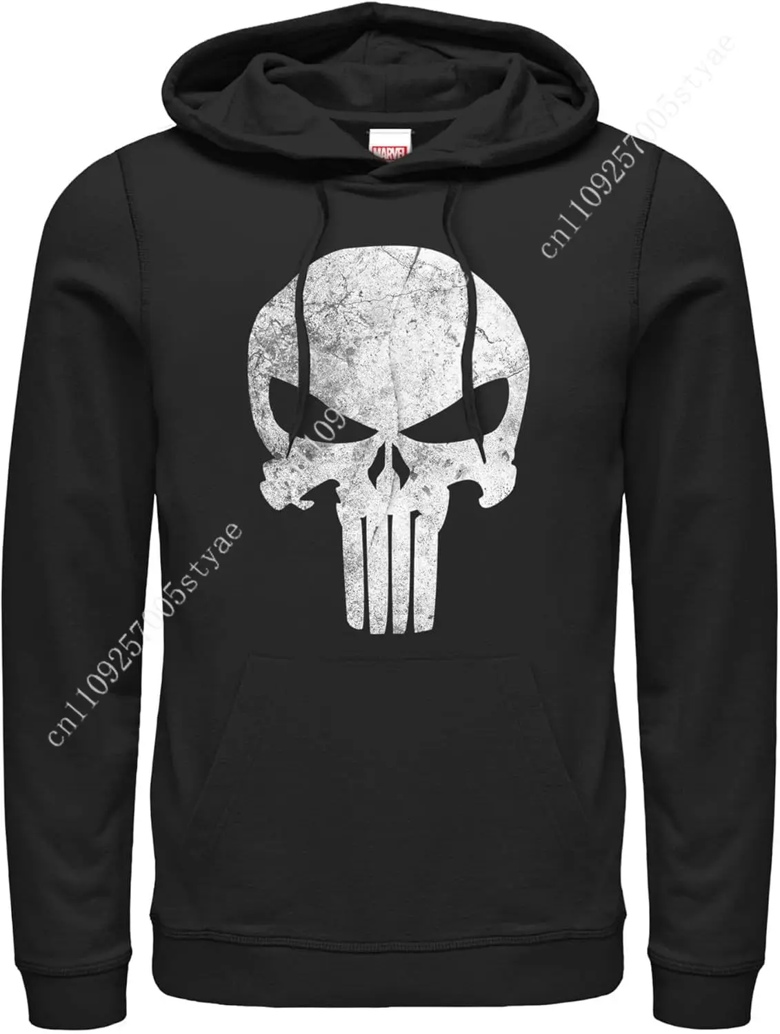 

Men's Marvel Punisher Retro Skull Symbol Pull Over Hoodie