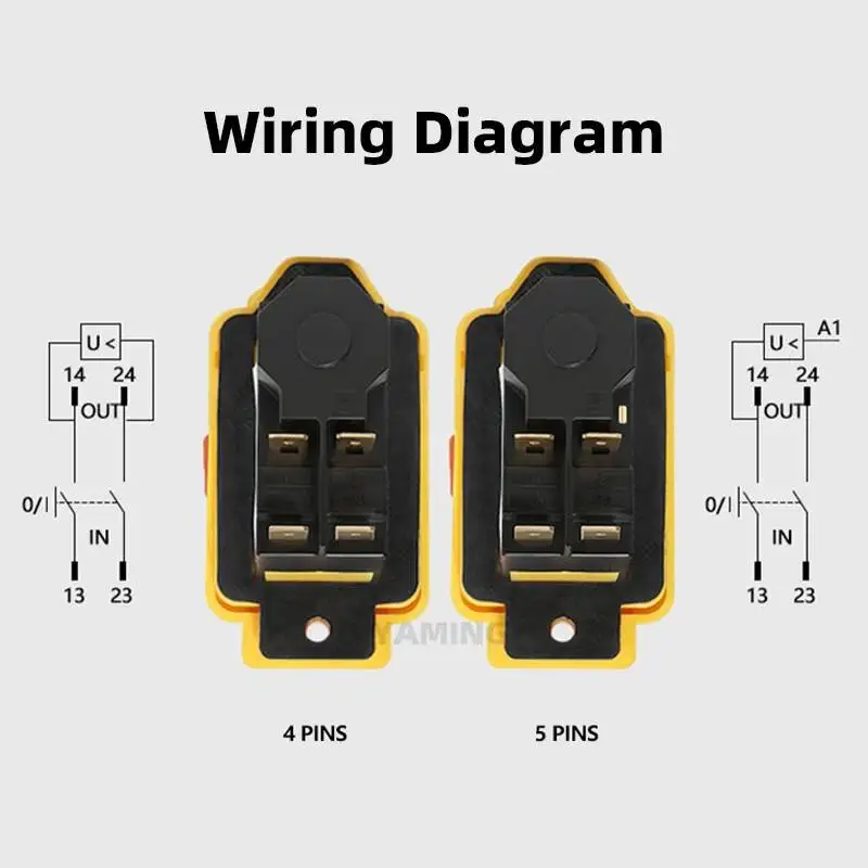 Electromagnetic Push Button Switch Self-locking Undervoltage Protection Magnetic Starter 250V Power Control