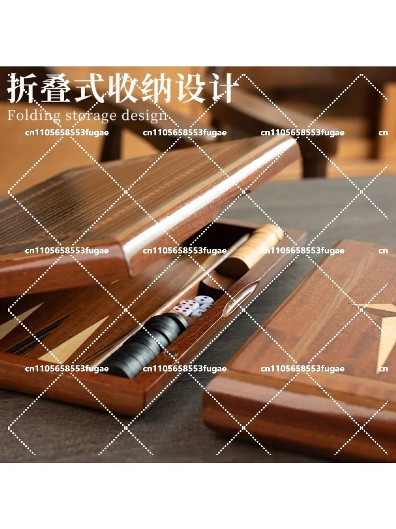 Multi-Size Solid Wood Backgammon Set Premium Mahogany with Solid Wood Veneer Exquisitely Crafted