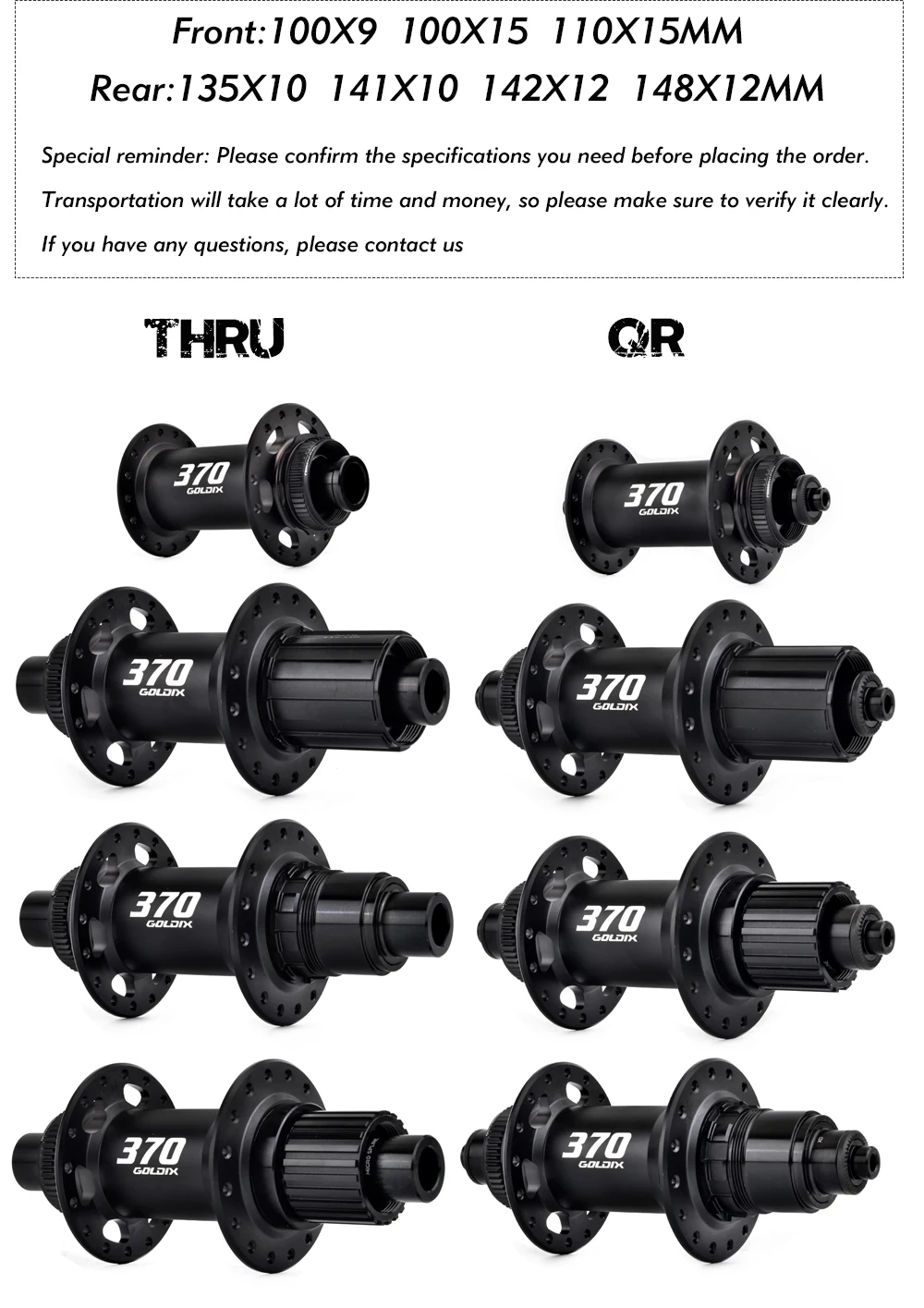 GOLDIX M370 32H Boost MTB Hub 36T Ratchet Center Lock Disc Brake Sealed Bearings HG XD MS 10-12 Speed Front Rear MTB Bicycle Hub