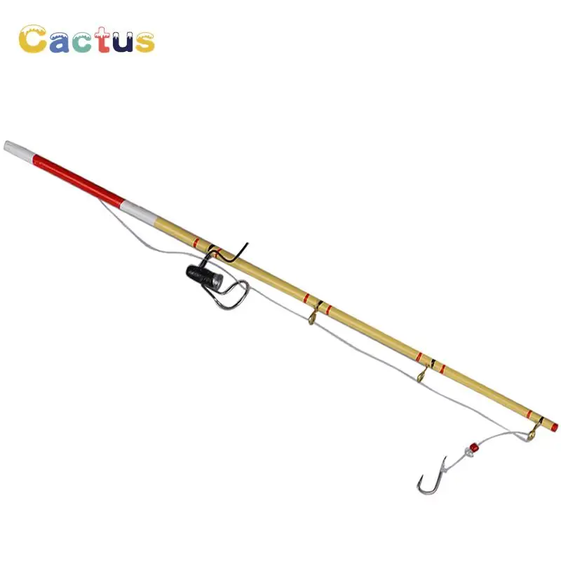 1pc 1:12 Fishing Rod Pole Dollhouse Miniature Fishing Tool Model Toy Dolls House Garden decoration Accessories 17.5 cm