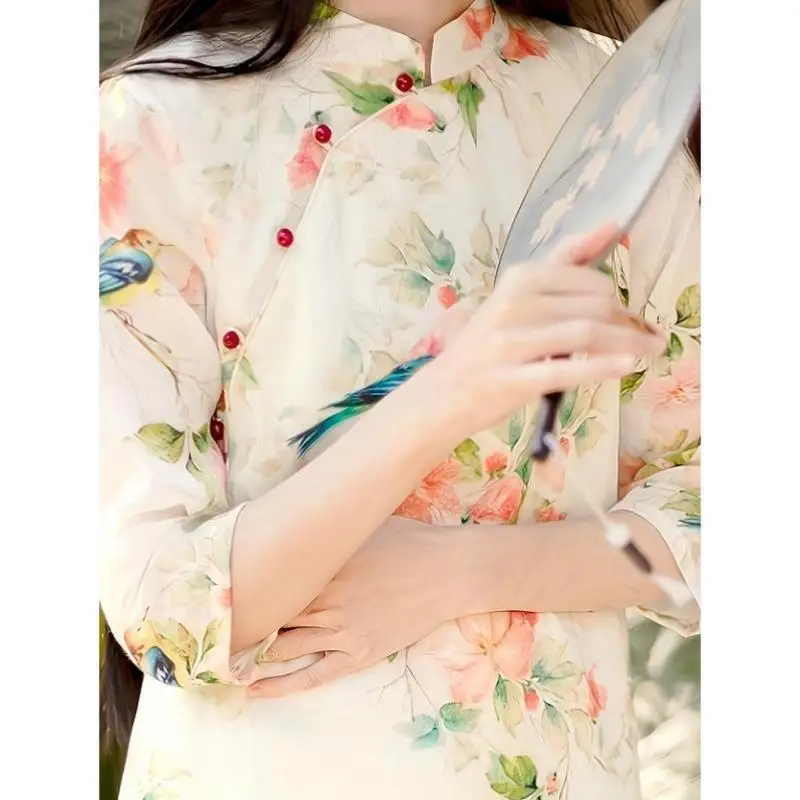 

Retro Floral Dr Women's Cross-Border New Sle ort Sve T-irt Autumn Season Casual Sportswear Set