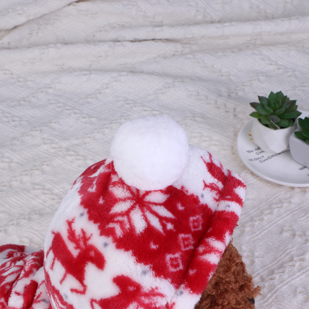 

Christmas Deer Dog Clothes Comfortable Party Costume Creative Pet Xmas Flannel Jumpsuit for Pet Dog Cat (Size S)