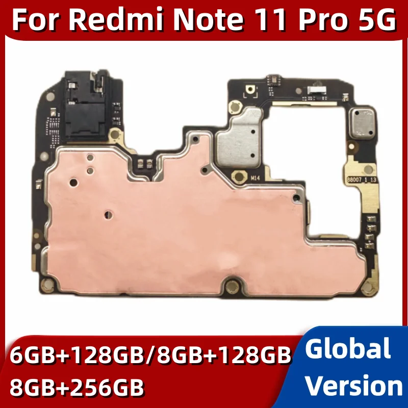 For Xiaomi Hongmi Redmi Note 11 Pro 5G Motherboard Unlocked Original 128GB 256GB Global ROM Mainboard Logic Board Snapdragon 695