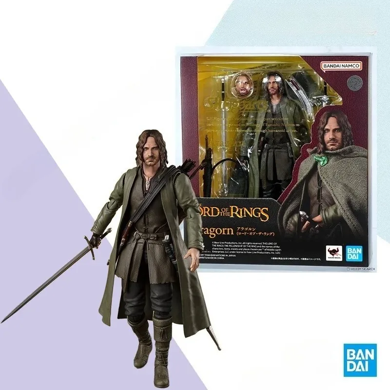 In Stock Bandai SHF Aragorn Action Figure Original Box Model Collectible Doll Children's Birthday Toy