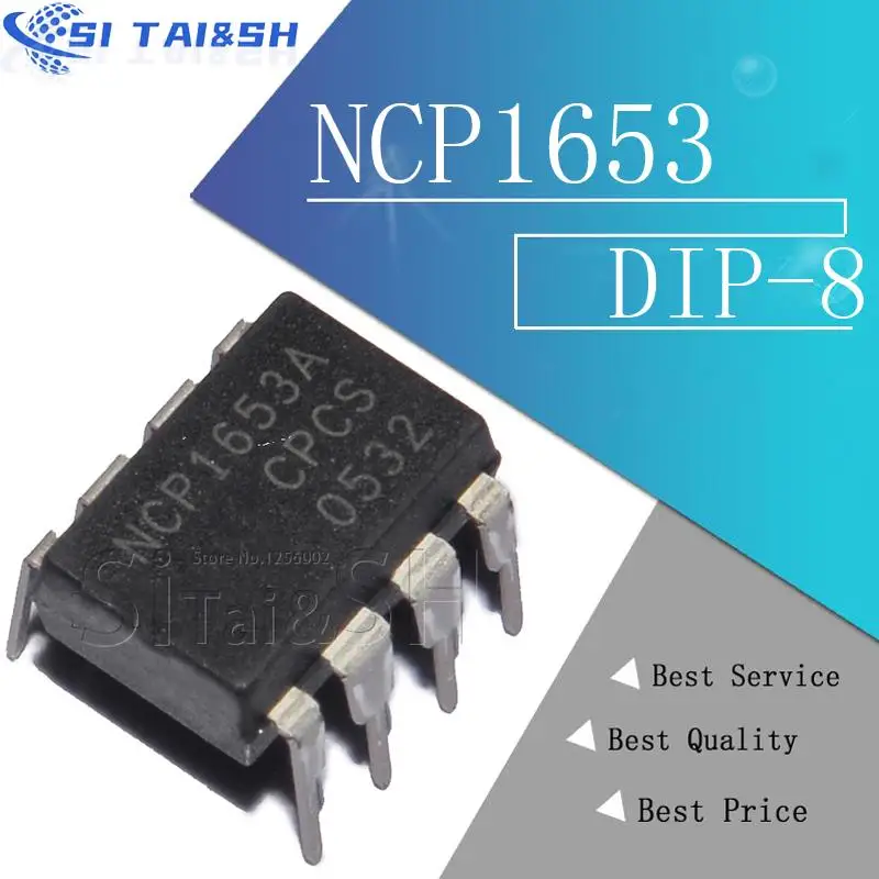 

10PCS NCP1653 NCP1653A Black plastic protective case For DIP-8 04