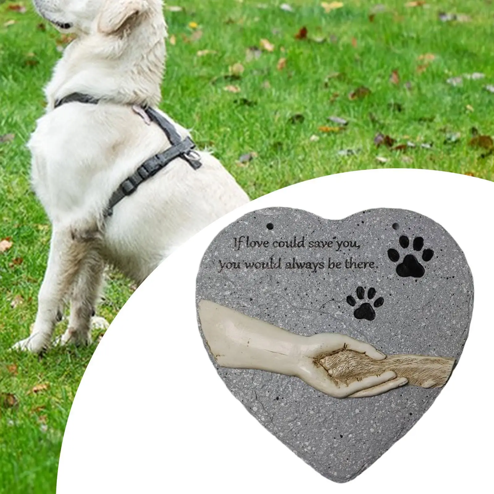 Memorial Stone Final Resting Peace Decoration Weatherproof Pet Grave Pet Tombstone for Backyard Porch Outdoors Outside Flowerbed