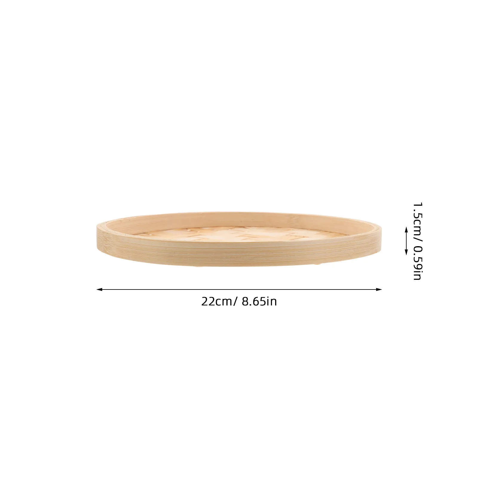 Unpainted Handwoven Bamboo Round Wall Decor Tray - Creative Woven Sieve Ornament for Bedroom Dining Lounge Walls Dessert Serving