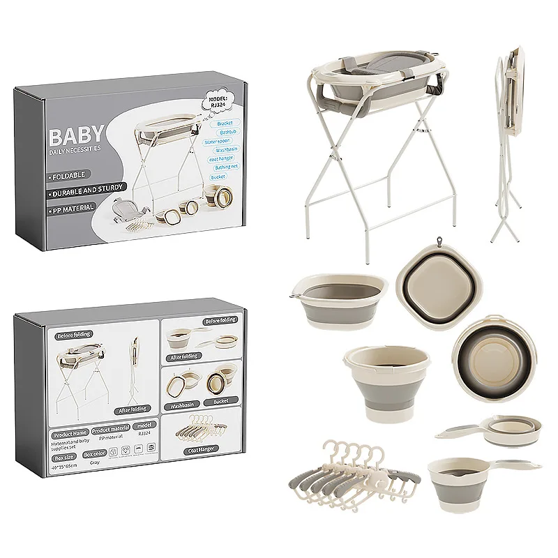 Premium Complete  Have temperature Infant Bathing Kit  Set: Soft support Bath Bed, Ergonomic Design for Newborn Bathing Comfort