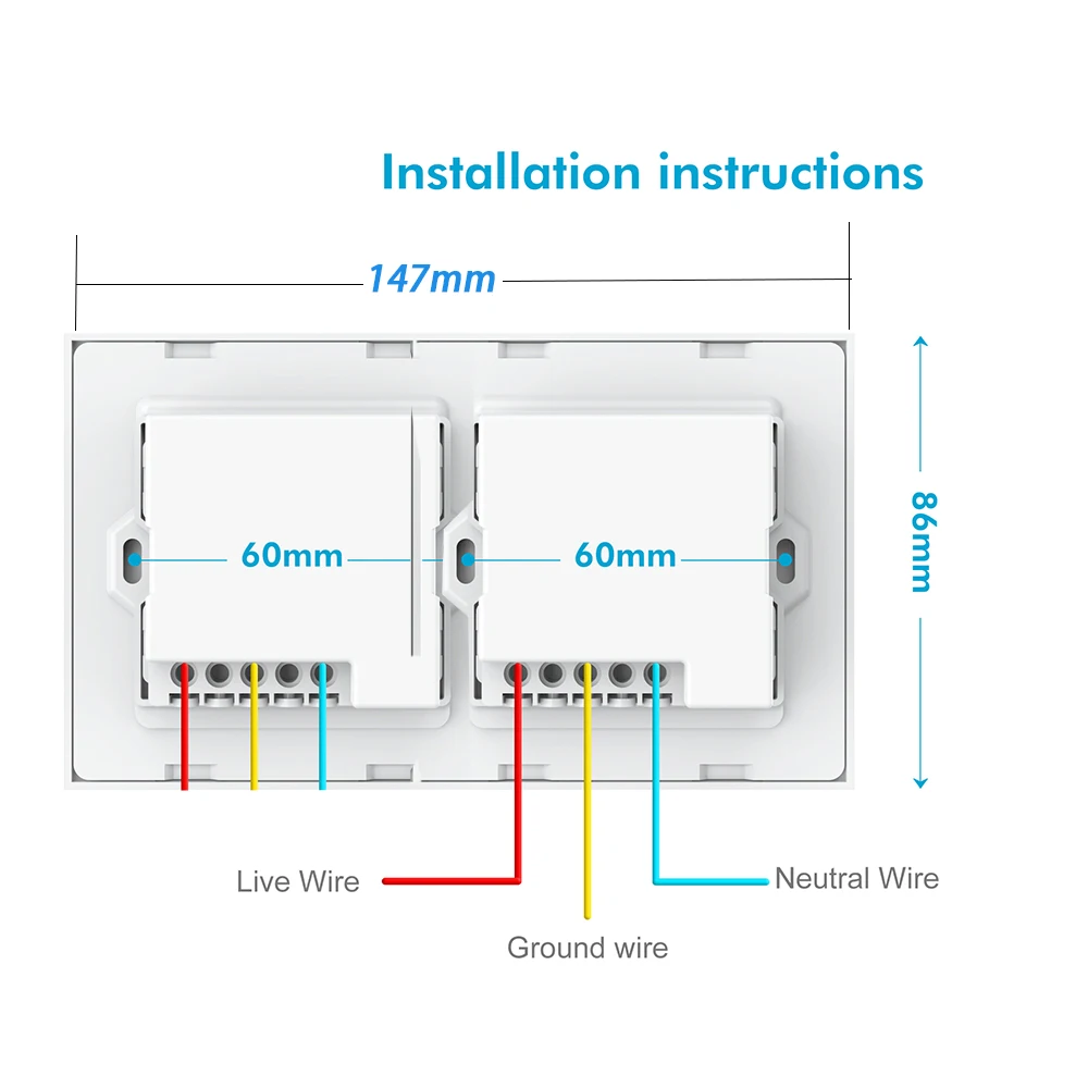 SHAWADER-Prise de courant murale intelligente Tuya, WiFi, prise d'alimentation, USB Type-C PD20W, port de charge pour iPhone Alexa Dot Google Home