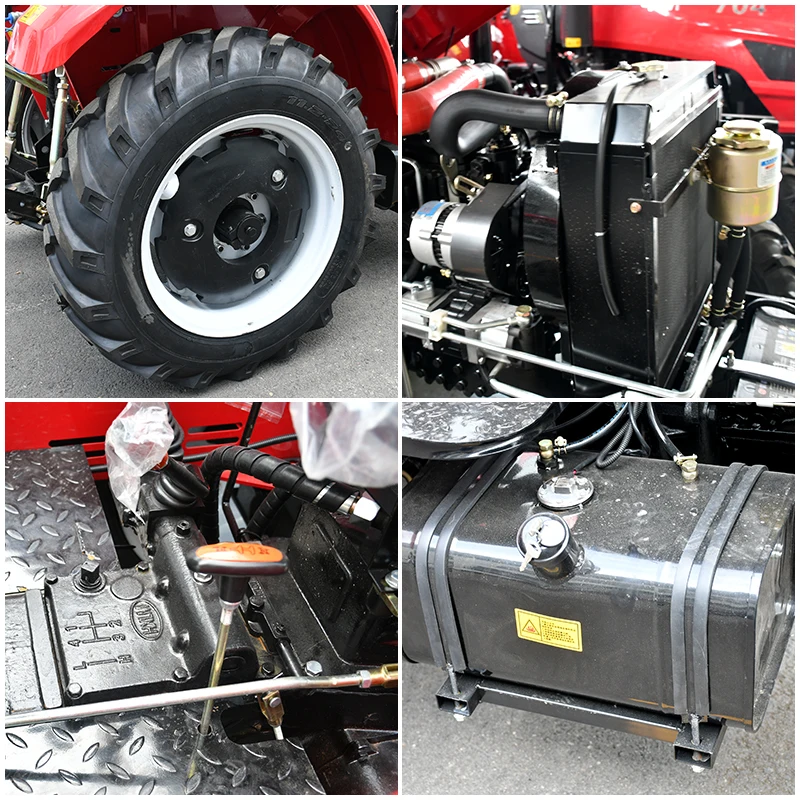 متعددة الوظائف الصغيرة جرار زراعي اسطوانة التدريب محرك قوي 80HP 4WD جرار زراعي للبيع