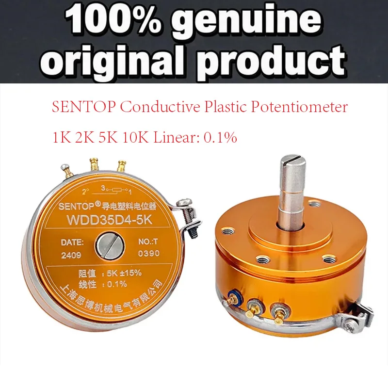 1pcs 100% Original SENTOP WDD35D4 Precision Conductive Plastic Potentiometer 1K 2K 5K 10K Linear: 0.1%