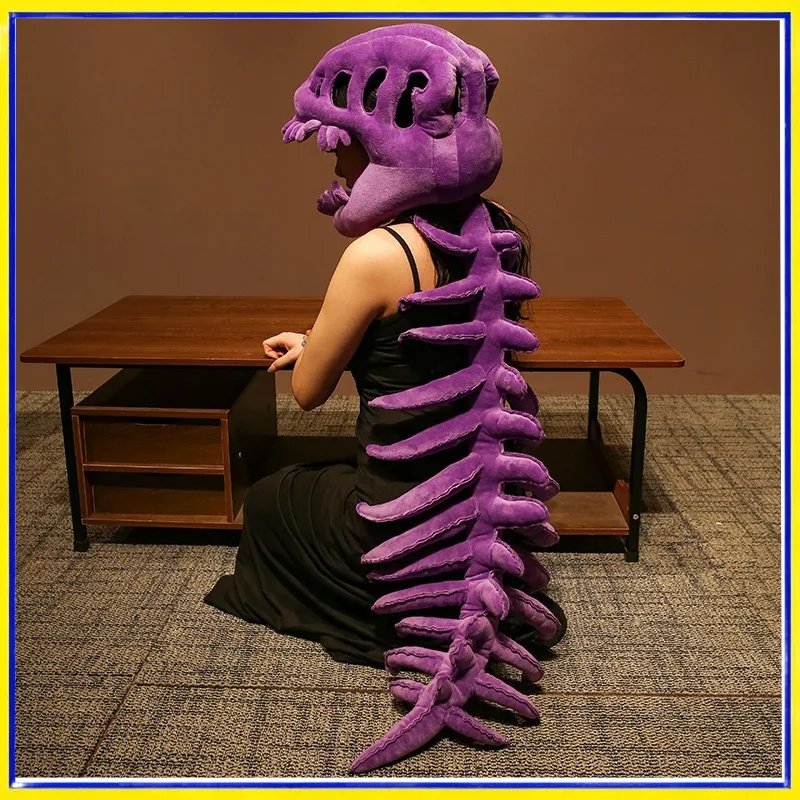 

Забавный китайский костюм скелета динозавра, экзоскелет, плюшевая игрушка, декор для вечеринки на Хэллоуин, мягкая кукла, подарок для детей, фанатов