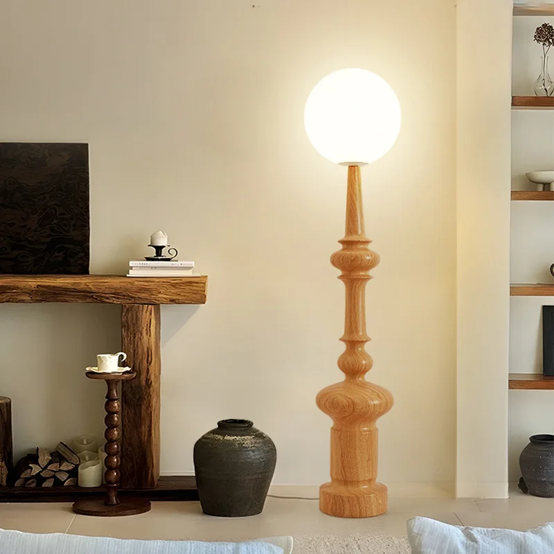 

Italian retro Roman column floor lamp designer living room sofa decoration