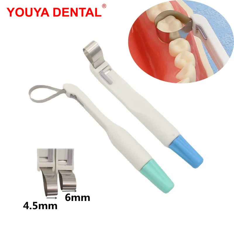 Dental Matrix Band Adjustable Stainless Steel 4.5/6mm Anterior Posterior Matrix System Lab For Dental Crown Materials Disposable