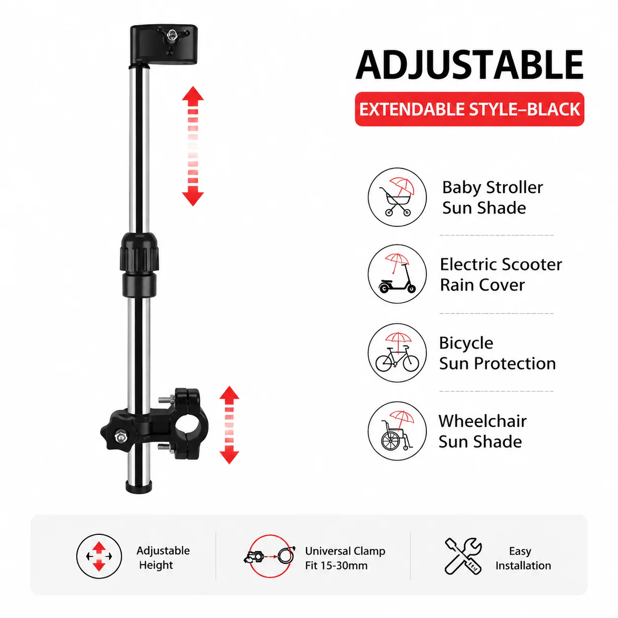 StainlessSteelUmbrella Holder - Stroller Rain Cover ulasan dan harga