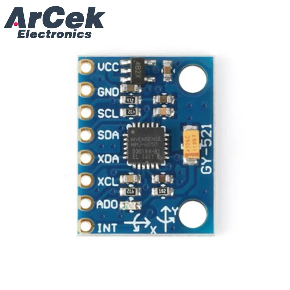 IIC I2C GY-521 MPU-6050 MPU6050 Module 3 Axis Analog Gyro Sensors Accelerometer For Arduino DC 3V-5V