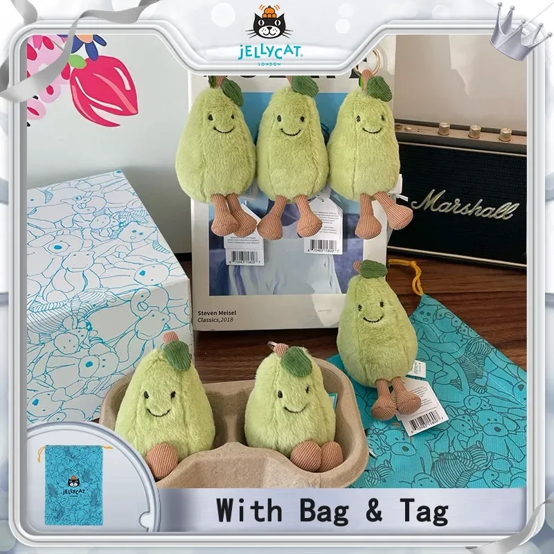 

Jellycat Fun Pear Plush Keychain Pendant Cartoon Cute Fruit Plush Toy Bag Hanging Ornament New Year Gift for Kids
