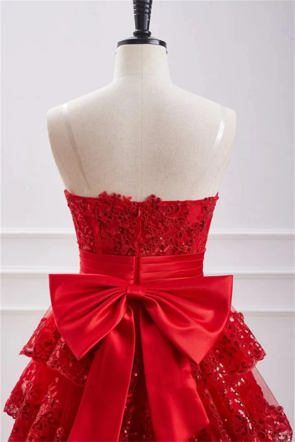 Annie Fairy Red Prom Dresses, Bordado com glitter, Vestido de noiva, Vestidos curtos e elegantes