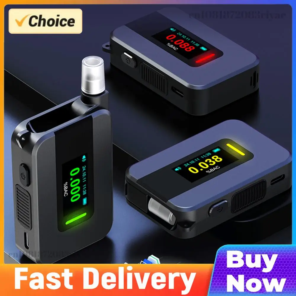 Electrochemical Alcohol Tester High Precision Non-Contacting Electronic Breathalyzer Portable Alcohol Meter for Professional Use