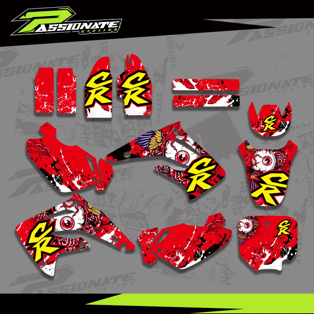 لهوندا CR 85 CR85 2003-2012 2011 2010 2009 2008 2007 2006 دراجة نارية الرسومات خلفية الشارات ملصقات تخصيص
