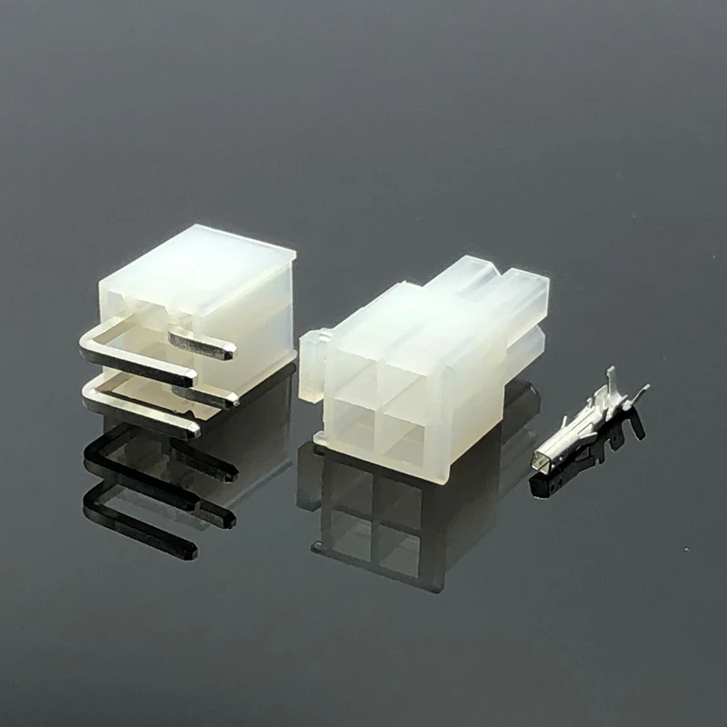 1 Zestaw 4-pinowych złączy Molex 4,2 MM z prawym aniołem i wtyczką męską żeńską do Auto Car PC ATX 5557-4Y 5569-4AW