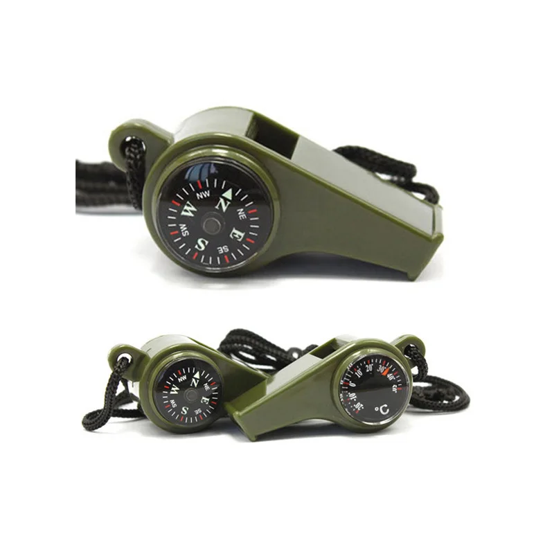 

Multi-functional 3-in-1 Survival Gear Compass Thermometer for Outdoor Camping and Hiking