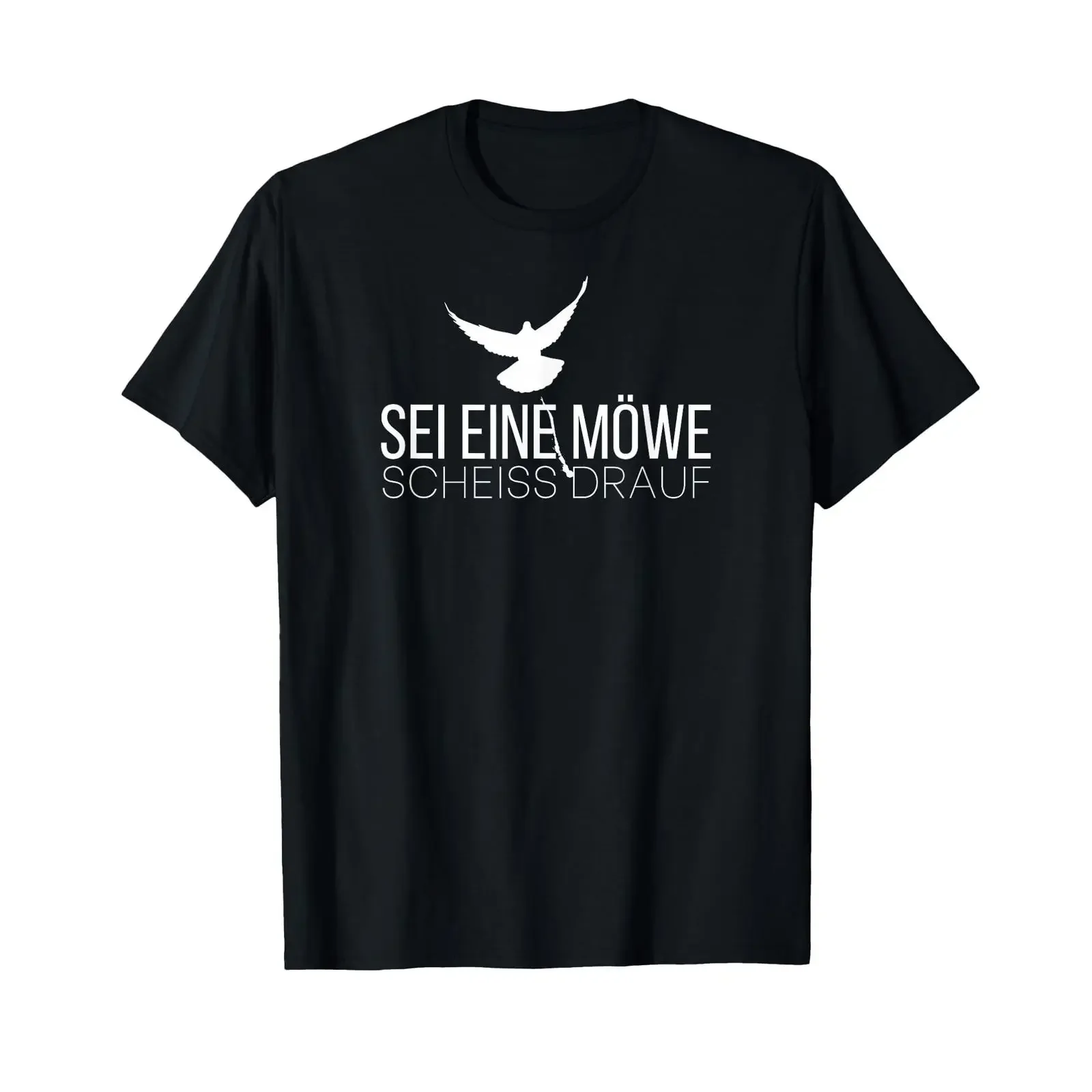 Be a seagull Screw it T shirt vintage Washed designer clothes Unisex fashion Versatile graphic Breathable streetwear