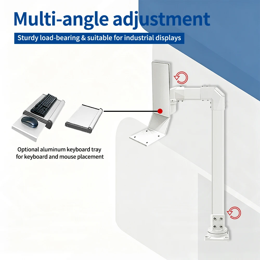 Rotating display bracket, wall-mounted aluminum profile, mechanical arm, industrial universal, multi-section accessories, cantil