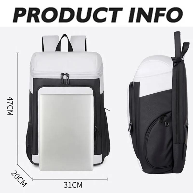 Tennis Backpack Large Racket Bag Professional Badminton Rucksack for Squash Holds 2 Racquets Outdoor Sport Pack with Shoe Pocket