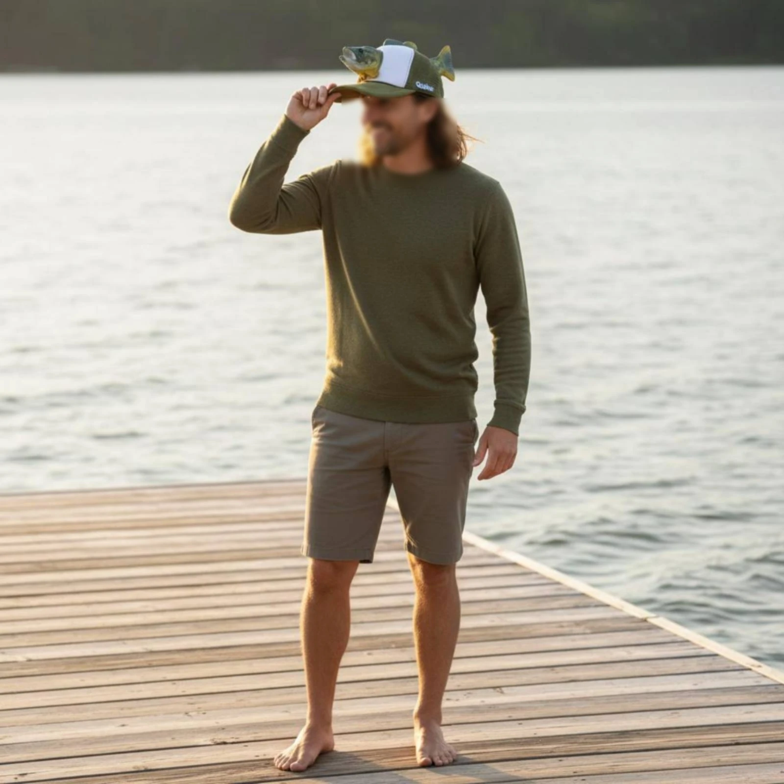 Fish Hat Eye-Catching 3D Bass Fishing Cap Creature Shaped Hat Sun Protection 3D Creature Cap Breathable Mesh for Outdoor