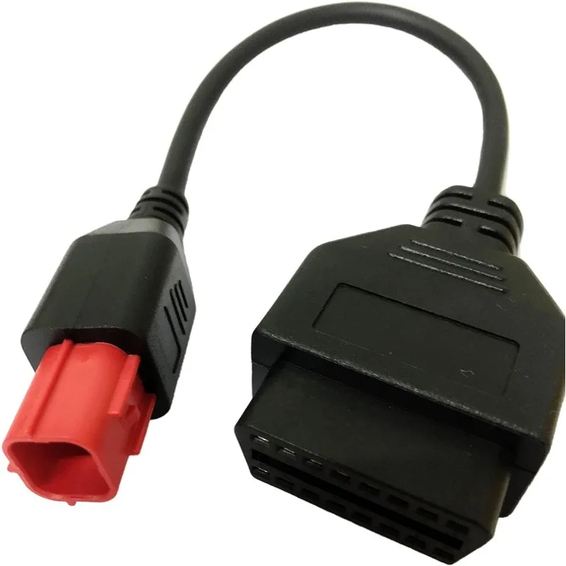 6 Pin Male to 16 Pin Female OBD2 Diagnostic Adapter Cable Dual CAN K-Line Protocol for Honda Yamaha KTM Moto Guzzi Piaggio Vespa